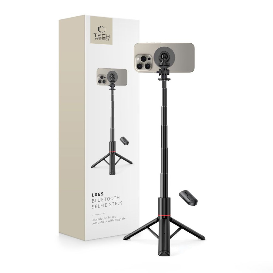 TECH-PROTECT L06S MAGSAFE BLUETOOTH SELFIE KEPP STATIIVIGA MUST