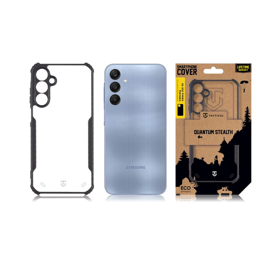 Tactical Quantum Stealth Ümbris Samsung Galaxy A25 5G Läbipaistev/Must