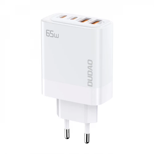 Laadija Dudao "A65EU" valge 65W (2xPD-C / 2xQC3.0)