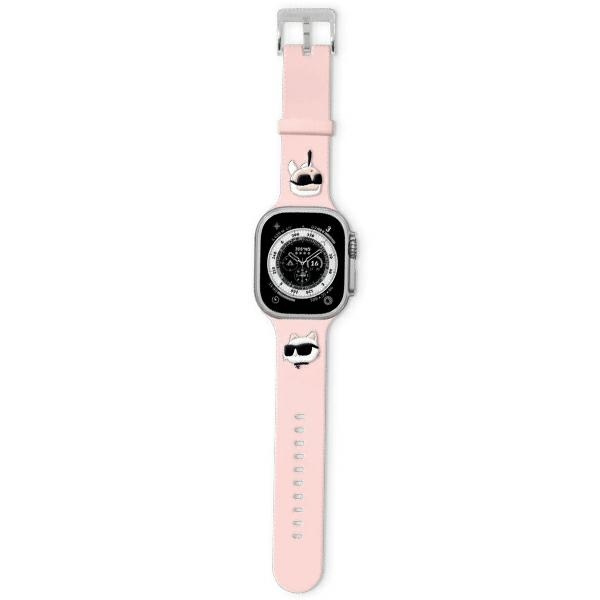 KARL LAGERFELD RIHM KLAWMSLKCNP APPLE WATCH 38/40/41MM ROOSA/ROOSA RIHM 3D RUBBER KARL&CHOUPETTE HEADS