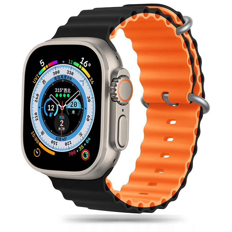 TECH-PROTECT ICONBAND PRO APPLE WATCH 4 / 5 / 6 / 7 / 8 / 9 / SE / ULTRA 1 / 2 (42 / 44 / 45 / 49 MM) MUST/ORANŽ