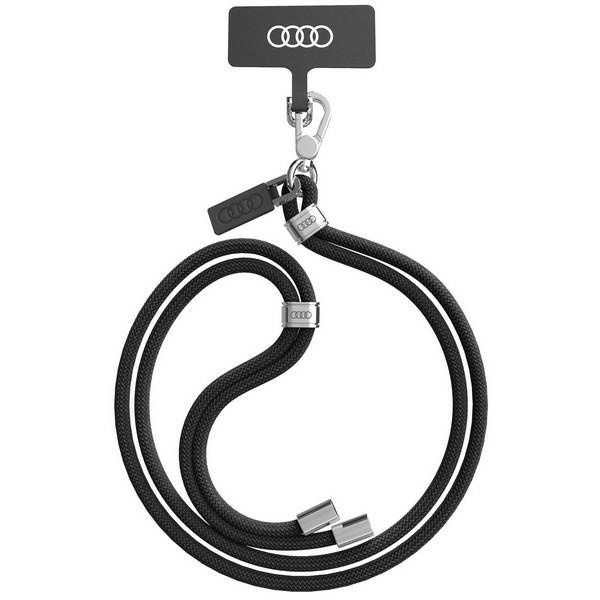 Audi universaalne telefoni rihm 120cm 6mm crossbody must AU-CBL6-R8/D1-BK