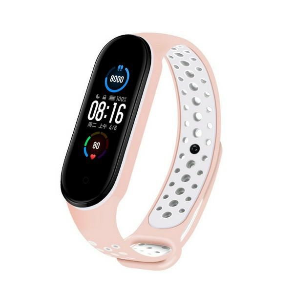 Beline rihm Design Mi Band 7/6/5 roosa-valge /roosa-valge
