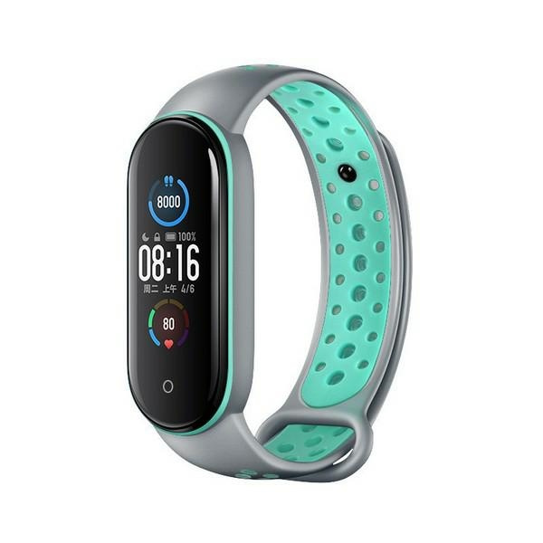 Beline rihm Design Mi Band 7/6/5 hall-roheline /grey-green