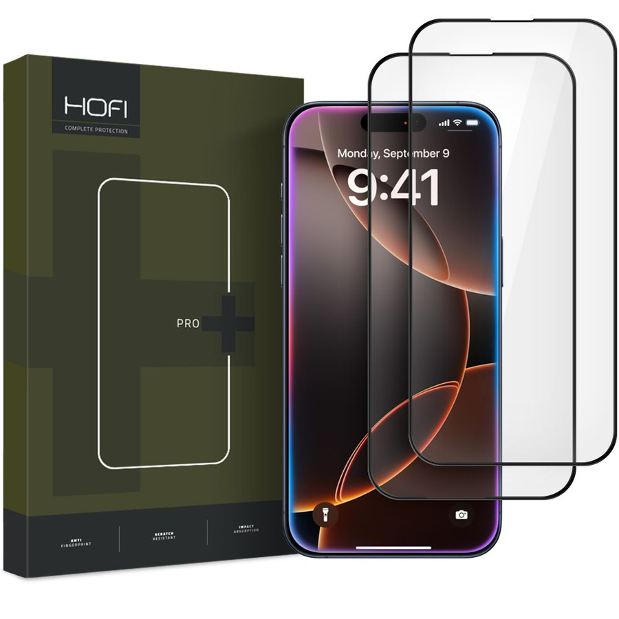 KARASTATUD KLAAS HOFI GLASS PRO+ 2-PACK IPHONE 16 PRO MAX MUST