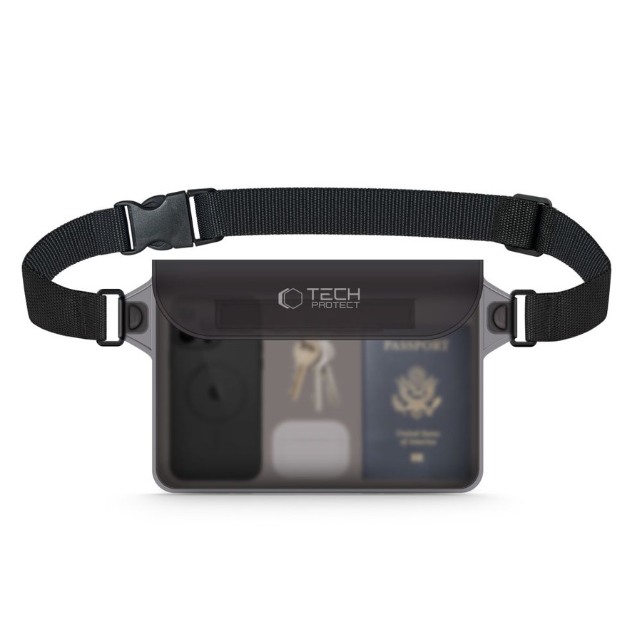 TECH-PROTECT UWP10 UNIVERSAALNE VEEKINDEL ÜMBRIS 10 INCH MUST/LÄBIPAISTEV