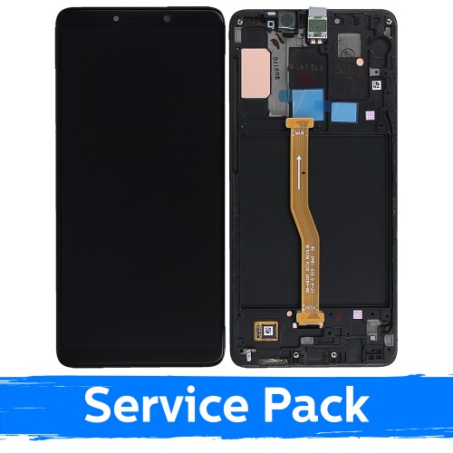 LCD Ekraan Ühildub Samsung A920 A9 Must (Service Pack)