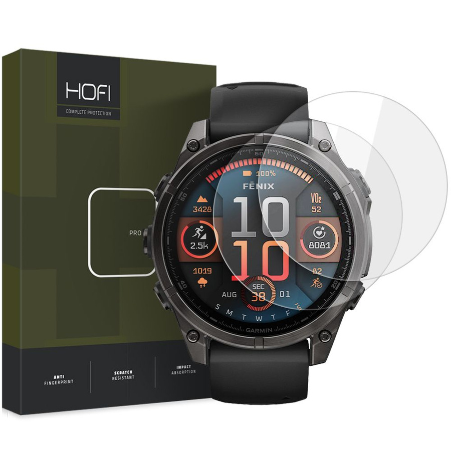 KARASTATUD KLAAS HOFI GLASS PRO+ 2-PACK GARMIN FENIX 8 (47 MM) LÄBIPAISTEV