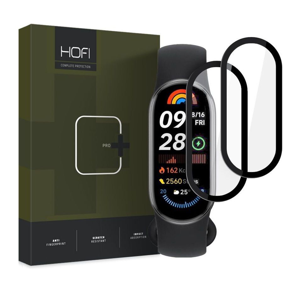 HÜBRIIDKLAAS HOFI HYBRID PRO+ 2-PACK XIAOMI SMART BAND 9 / 9 NFC MUST