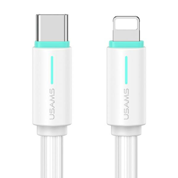 USAMS Kaabel USB-C/Lightning 1m SJ735 30W valge YU Series SJ735USB02 (US-SJ735)