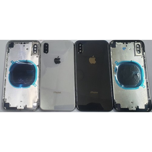Tagakaas Ühildub iPhone X full housing / Valge / OEM