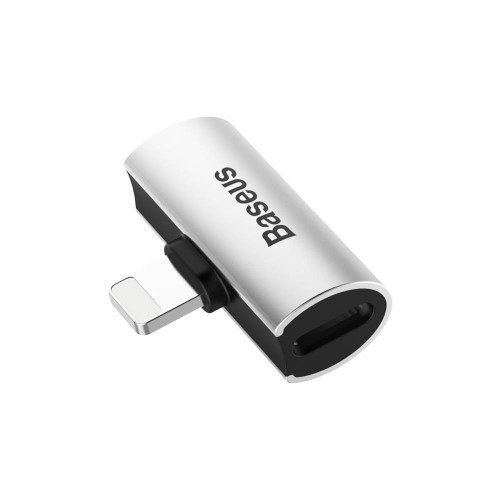 Adapter Baseus L46 valge (sisend Lightning / väljund 2x Lightning)