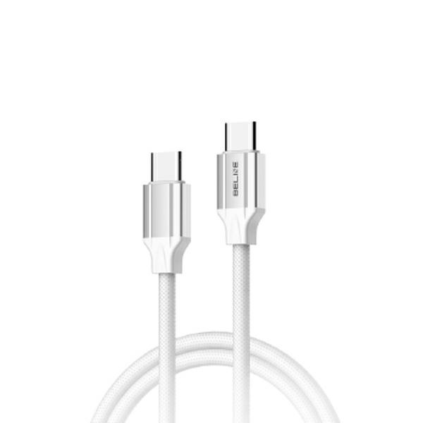 Beline Kaabel 65W USB-C/USB-C 1m valge BLNCWC03