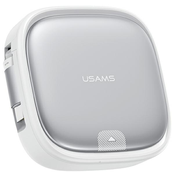 USAMS sissetõmmatav kaabel 3w1 karbiga MicroUSB/USB-C/Lightning 60W hõbedane SJ650USB02 (US-SJ650)