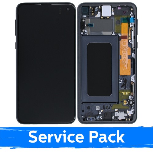 LCD Ekraan Ühildub Samsung G970 S10e Koos Frame / Prism Must / (Service Pack)