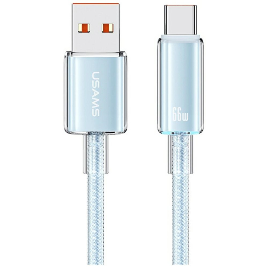 USAMS kaabel Cloud Series US-SJ658 6A USB-A USB-C 1,2m sinine