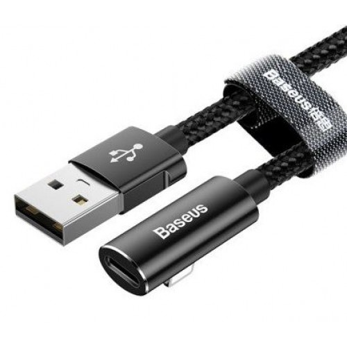 USB Kaabel Baseus "Rythm" Must "Lightning" 120cm / 90'' corner + "Lightning" connector