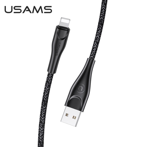 USAMS Punutud kaabel U41 lightning 1m2A must SJ391USB01 (US-SJ391) Fast Charge