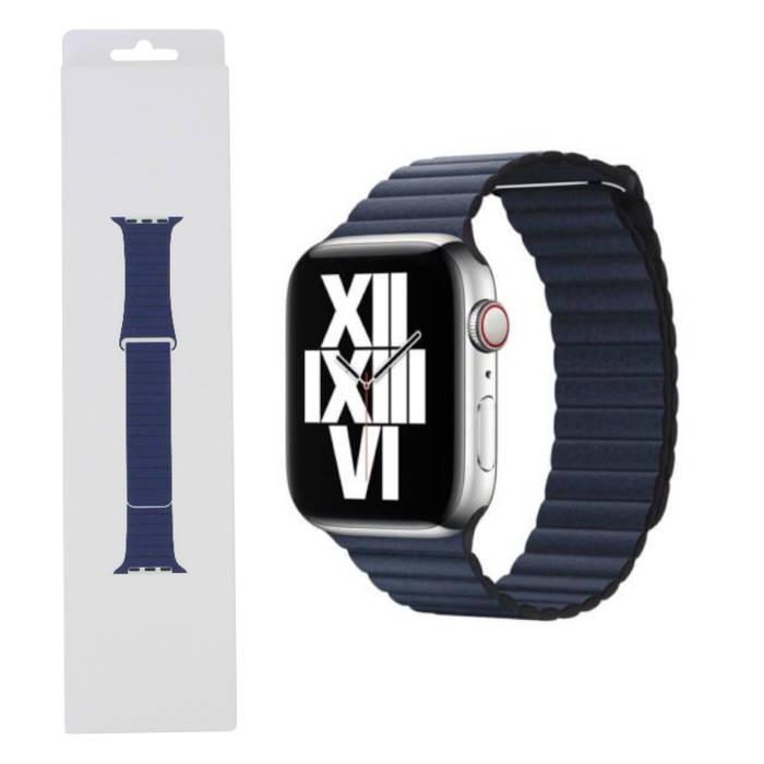 Originaalne Apple nahast Loop rihm 44/45/46/49MM MLHM2ZM/A SIZE L MIDNIGHT BLUE originaalplomm