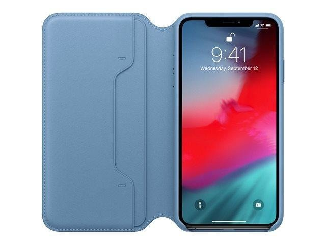 nahast Folio ümbris MRX52ZM/A IPHONE XS MAX CAPE COD BLUE originaalplomm