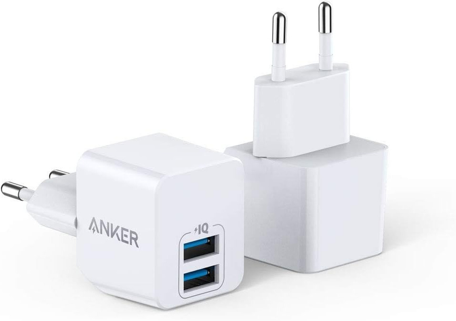Anker PowerPort Mini topeltlaadija 2 tk. kompaktne USB laadija 2.5A võimsus