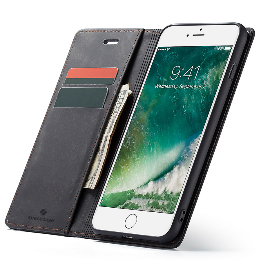Spacecase rahakoti ümbris iPhone 6/6s Plus must