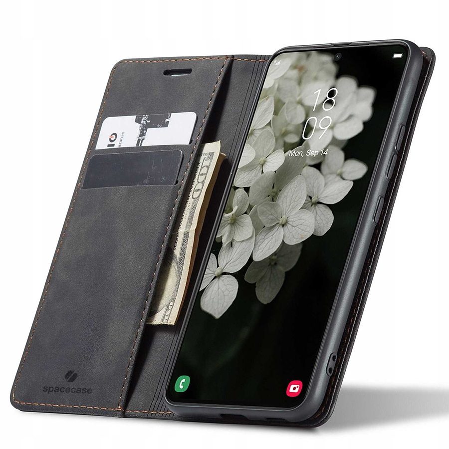 Spacecase rahakoti ümbris Galaxy S22+ must