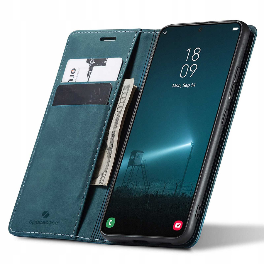 Spacecase rahakoti ümbris Galaxy S22 sinine