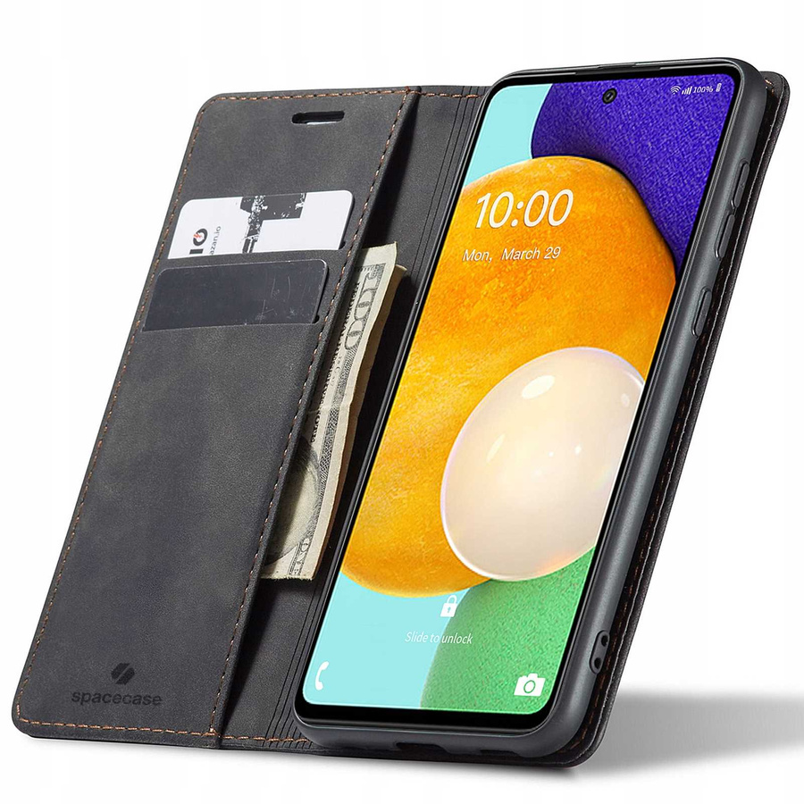 Spacecase rahakoti ümbris Galaxy A53 must
