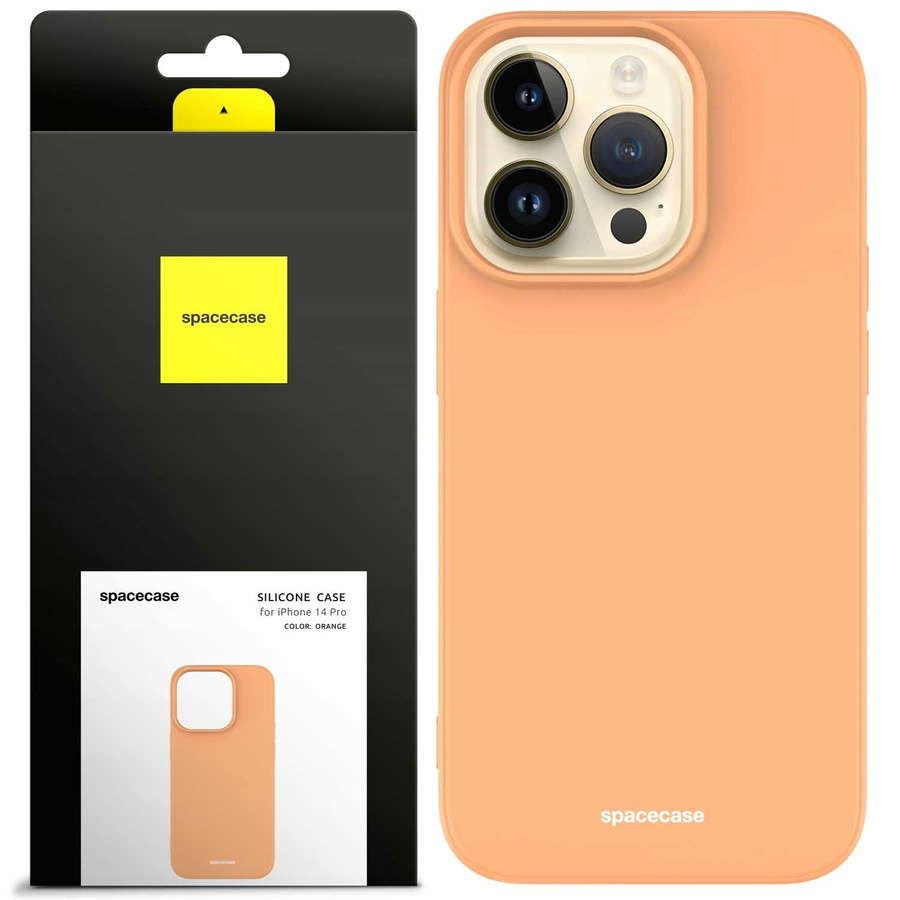 Spacecase silikoonist ümbris iPhone 14 Pro oranž