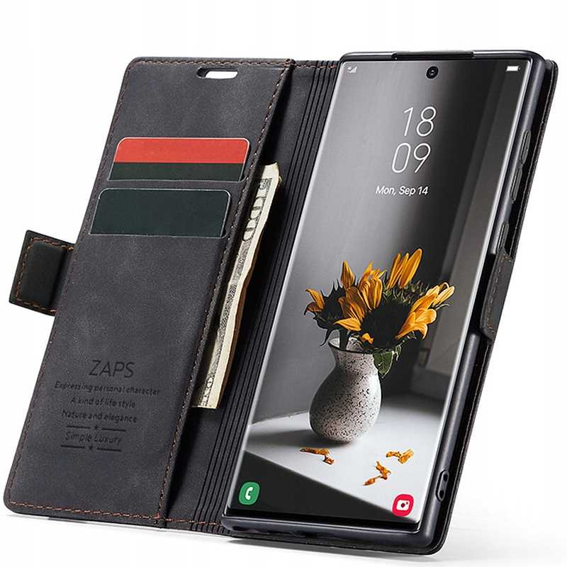 Spacecase rahakoti tüüpi ümbris Galaxy S23 Ultra must