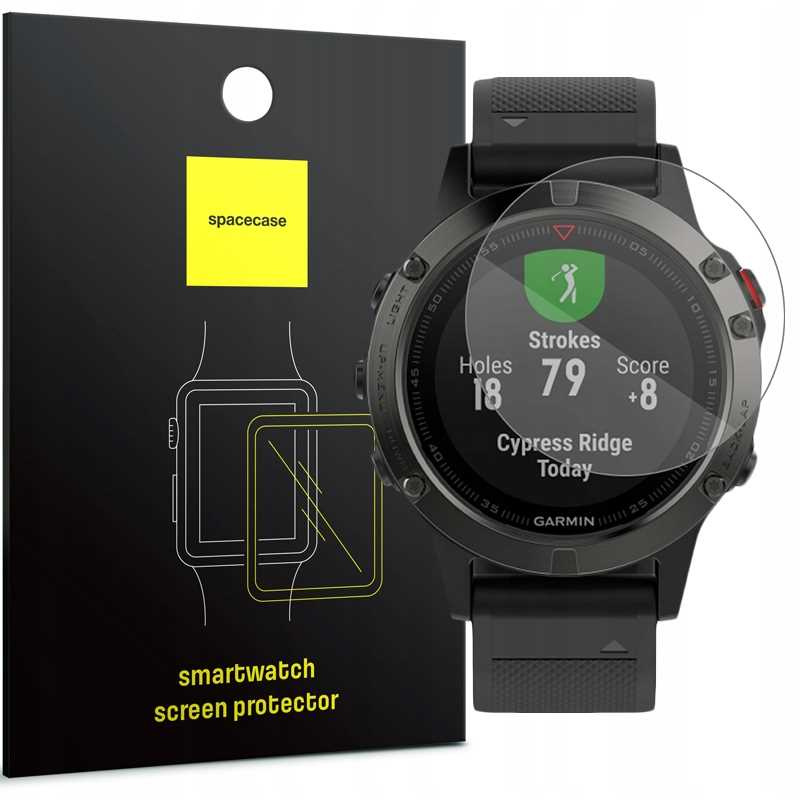 Spacecase Karastatud klaas SW Glass 2.5D Garmin Fenix 5