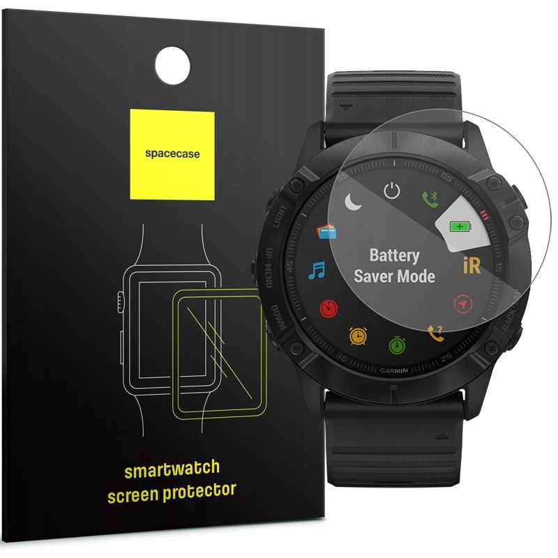 Spacecase Karastatud klaas SW Glass 2.5D Garmin Fenix 6X / 6X Pro