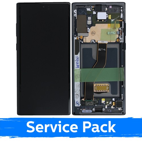 LCD Ekraan Ühildub Samsung N975 Note 10 Plus Koos Frame / Aura Must / (Service Pack)