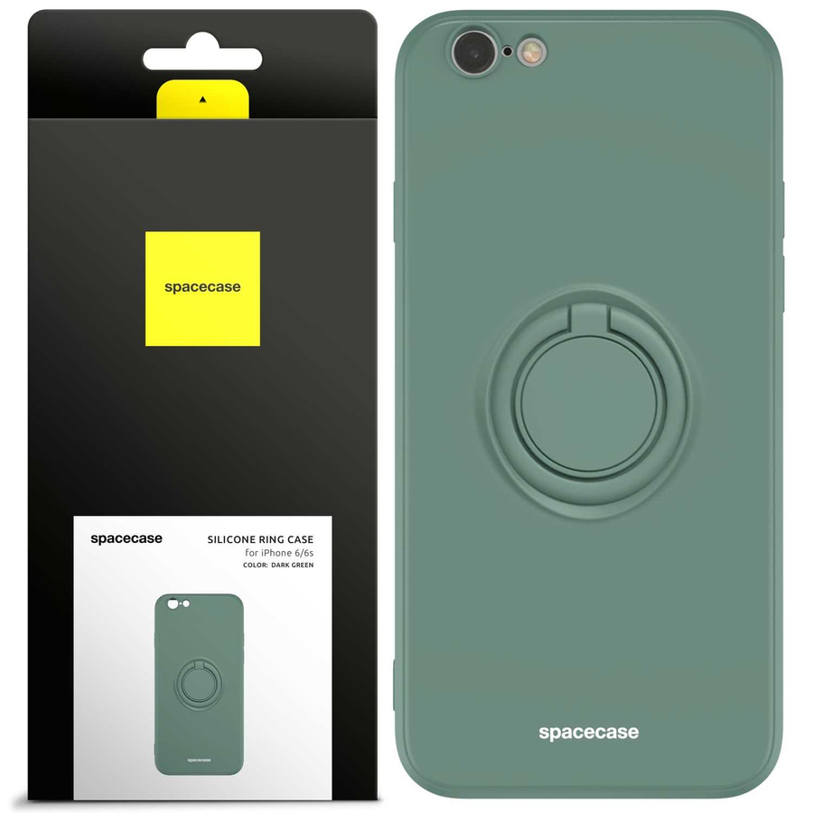 Spacecase Silikoonist ümbris rõngaga iPhone 6/6s tümeroheline