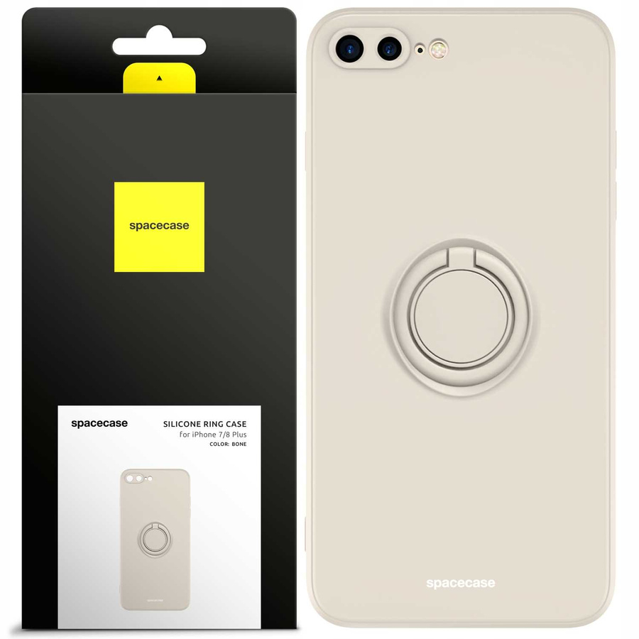 Spacecase Silikoonist ümbris rõngaga iPhone 7/8 Plus luuvärvi