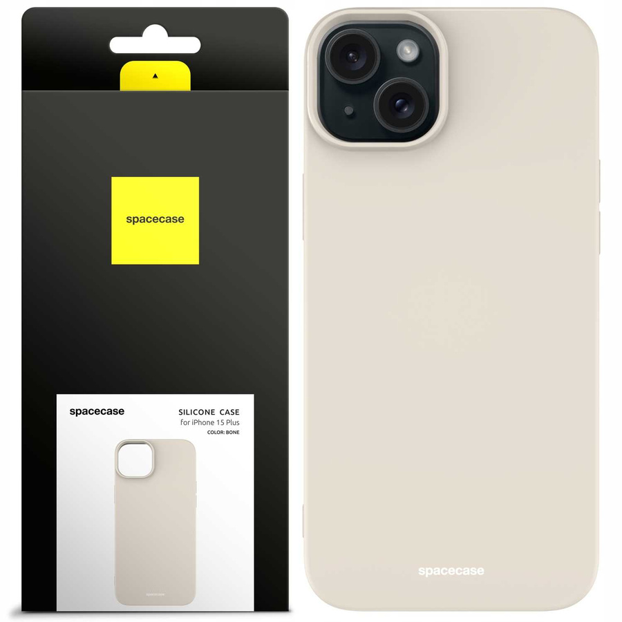 Spacecase Silikoonist ümbris iPhone 15 Plus luuvärvi