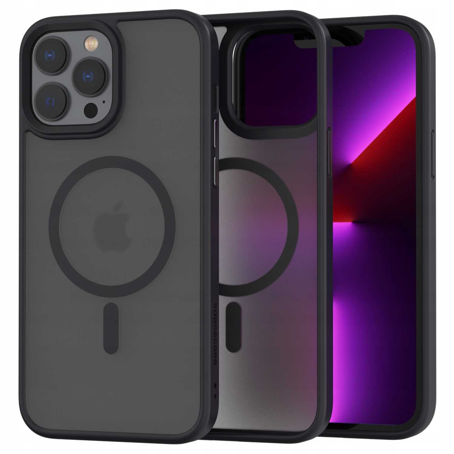 Spacecase Hübriidne magnetiline ümbris iPhone 13 Pro Max must