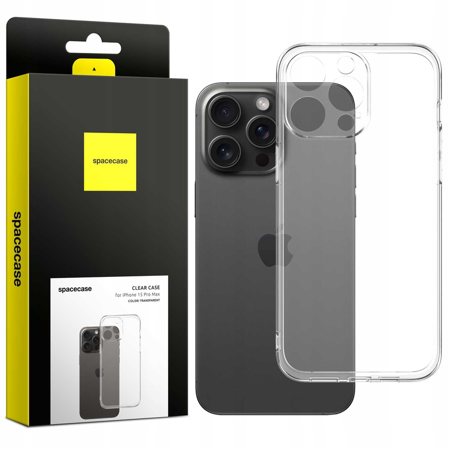 Spacecase Läbipaistev ümbris iPhone 15 Pro Max