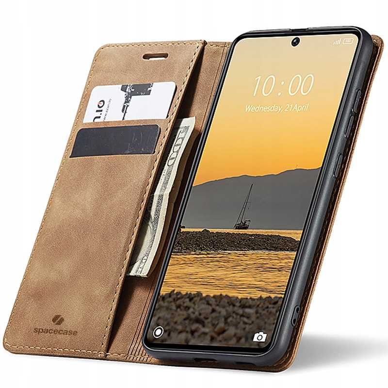 Spacecase Ümbris Wallet Poco X6 / RM Note 13 Pro 5G helepruun