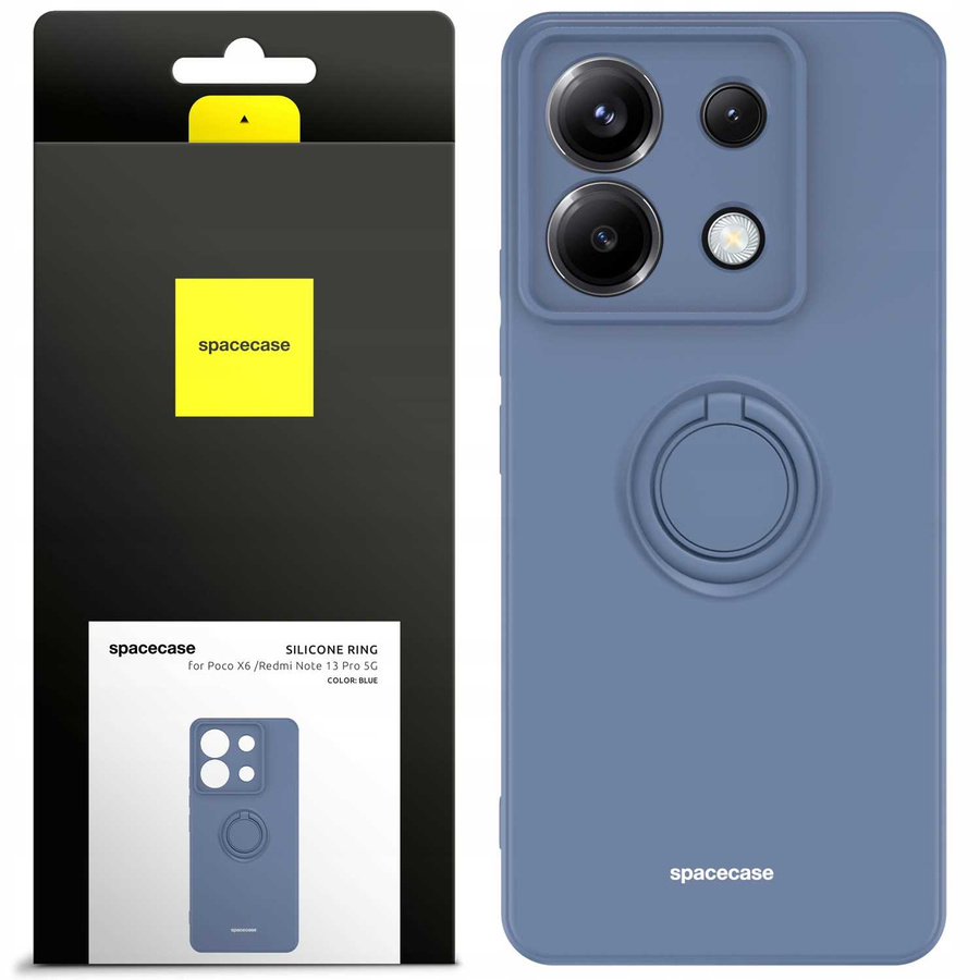 Spacecase Ümbris Silicone Ring Poco X6 / RM Note 13 Pro 5G sinine