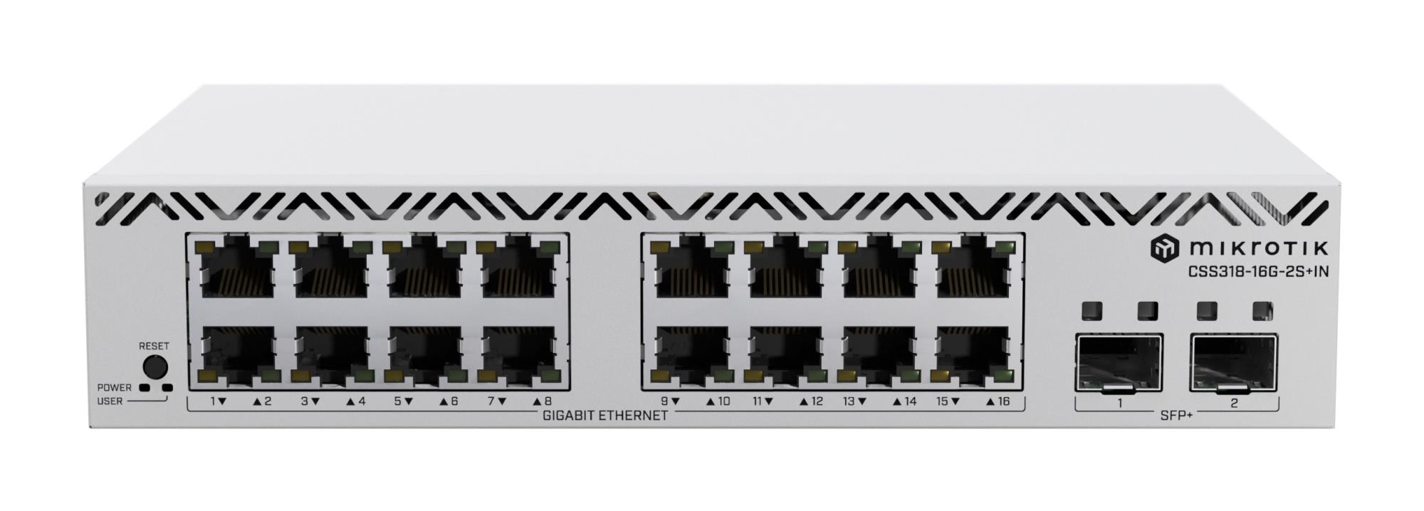 Kommutaator MIKROTIK CSS318-16G-2S+IN 16 porti Gigabit