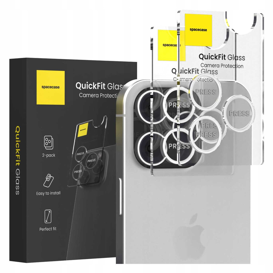 Spacecase Kaamera klaas QuickFit Camera iPhone 16 Pro/16 Pro Max valge titaan