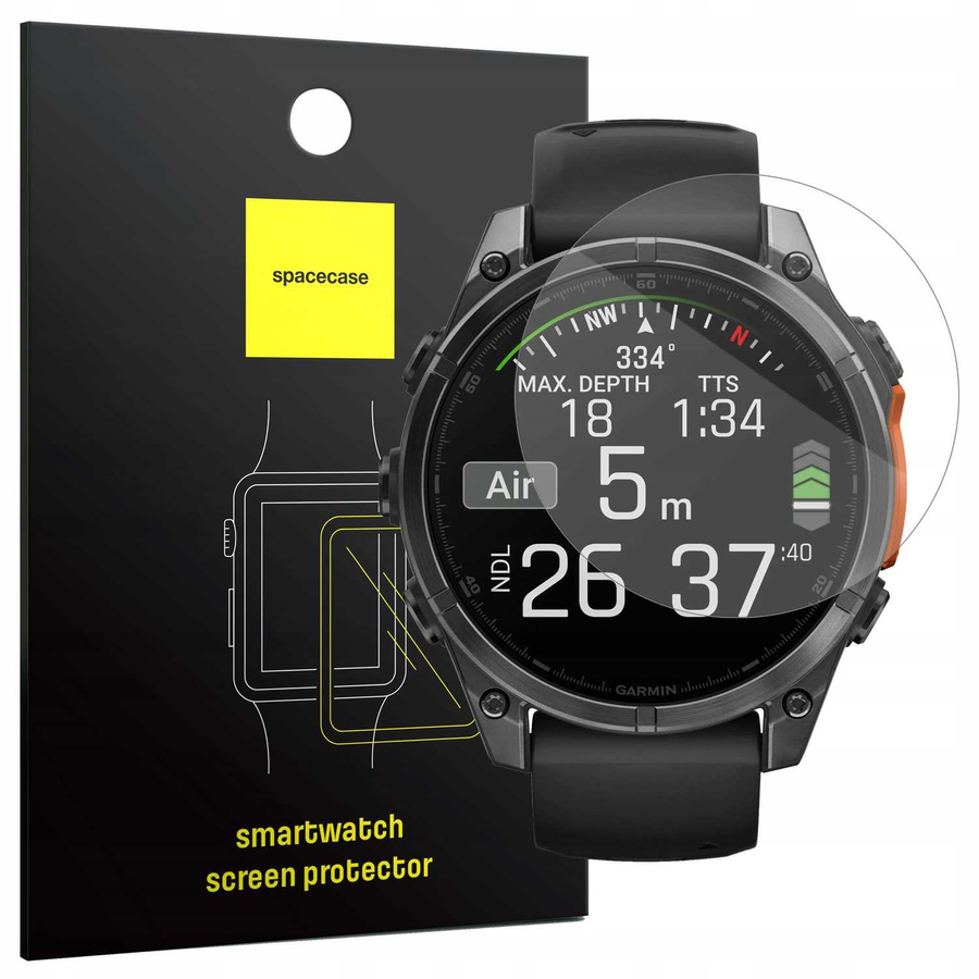 Spacecase Karastatud klaas SW Glass 2.5D Garmin Fenix 8 47mm
