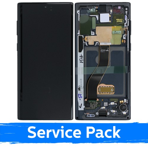 LCD Ekraan Ühildub Samsung N970 Note 10 Koos Frame / Aura Must / (Service Pack)