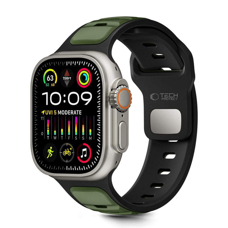 TECH-PROTECT ICONBAND LINE APPLE WATCH 8 / 9 / 10 / 11 / SE / ULTRA (44 / 45 / 46 / 49 MM) must/roheline