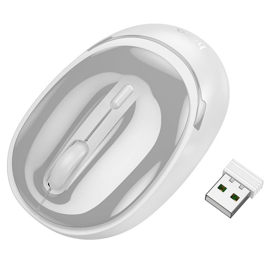 Juhtmevaba hiir Hoco 2,4G 1600 dpi GM34 halli-valge