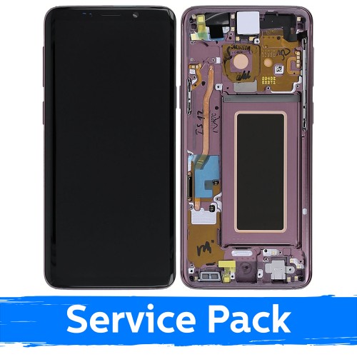 LCD Ekraan Ühildub Samsung G960 S9 Koos Frame / Lilla / (Service Pack)