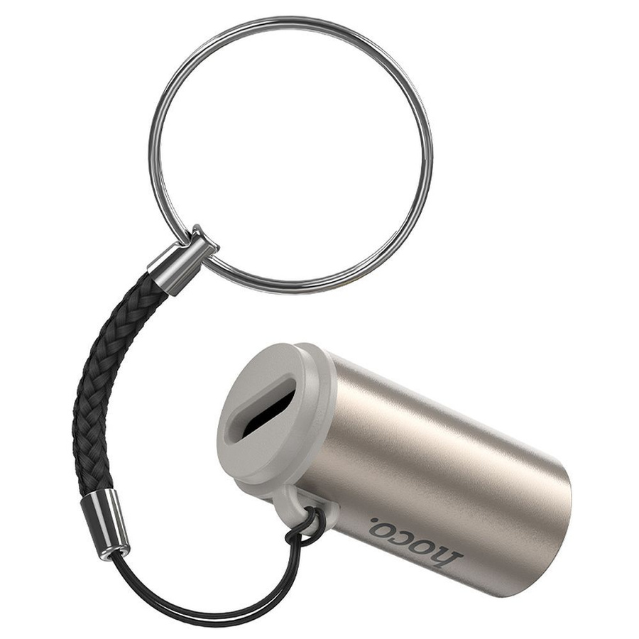 Adapter USB C auto suitsetaja pesasse Hoco UA38 kuldne