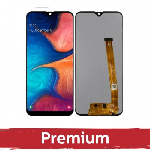 LCD Ekraan Ühildub Samsung A207 A20s Must OEM